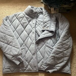 Blue Wild Fable quilted button up jacket